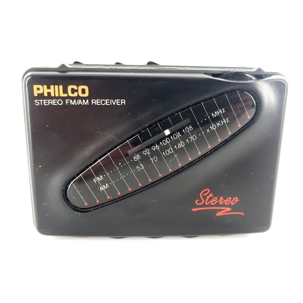 Philco 300K Stereo AM/FM Receiver Portable Pocket Radio Clip On Tested & Works